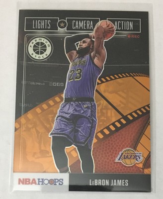2019-20 Hoops Premium Stock Lebron James Lights Camera Action Orange Prizm #20 | eBay