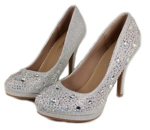 4 inch silver heels
