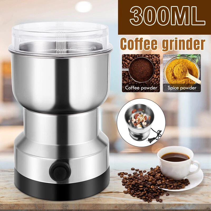 Electric Coffee Bean Spice Grinder Stainless Steel Herb Nut Seed