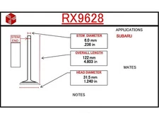 Engine Exhaust Valve ITM RX9628