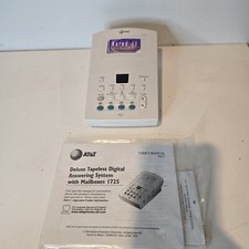 AT T 1725 Time/Date Stamp Deluxe Digital Answering Machine No Power Cord