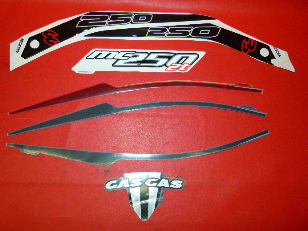 Autocollant Gasgas moto enduro 125cc rouge en vinyle resistant
