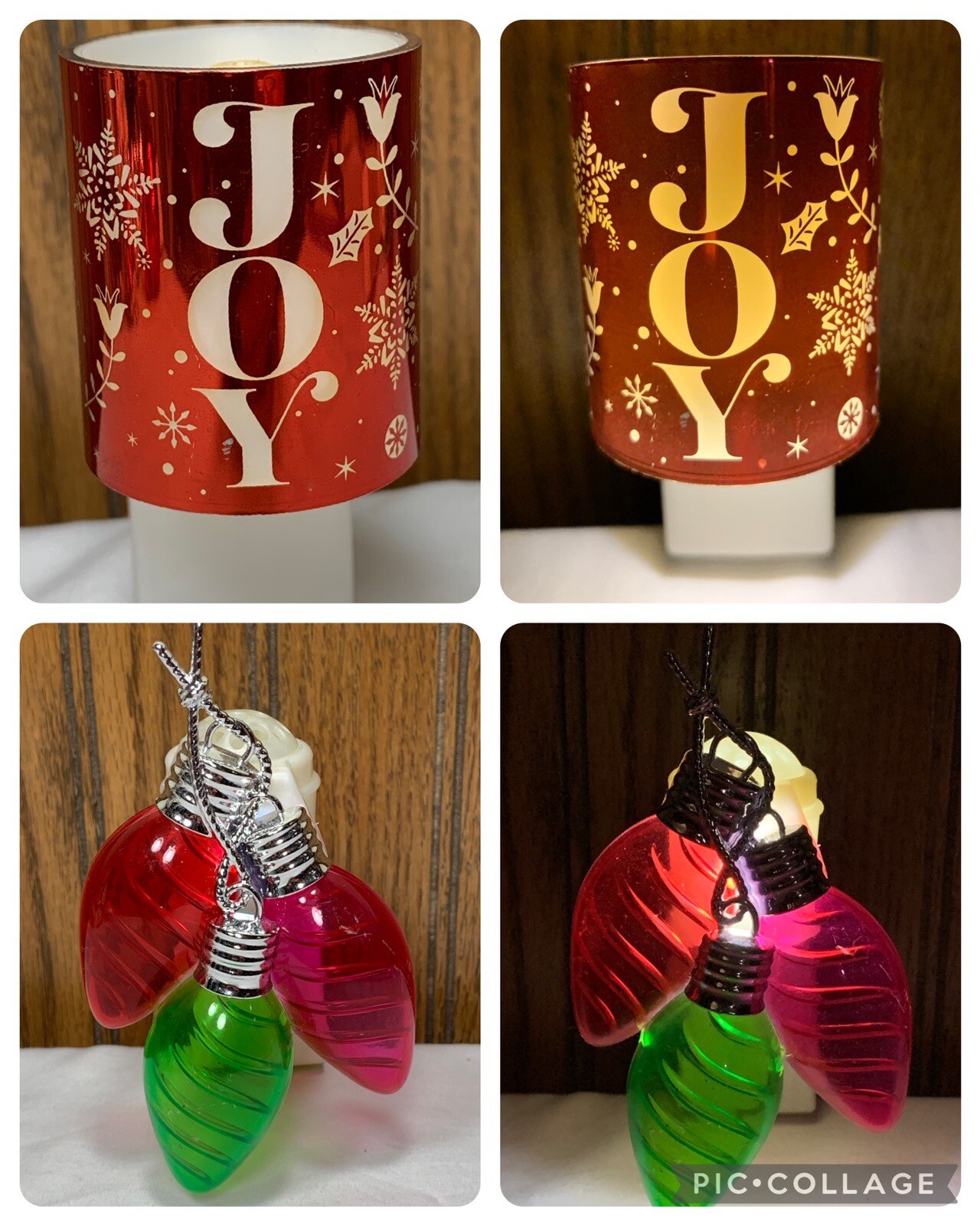 Bath & Body Works Light Up JOY Wallflower Plug Set Christmas Ornaments 2-Pack-image