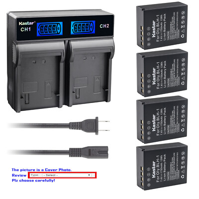 Kastar Fully Decode Battery LCD Rapid Charger for Olympus BLH1 BLH-01 PS-BLH1