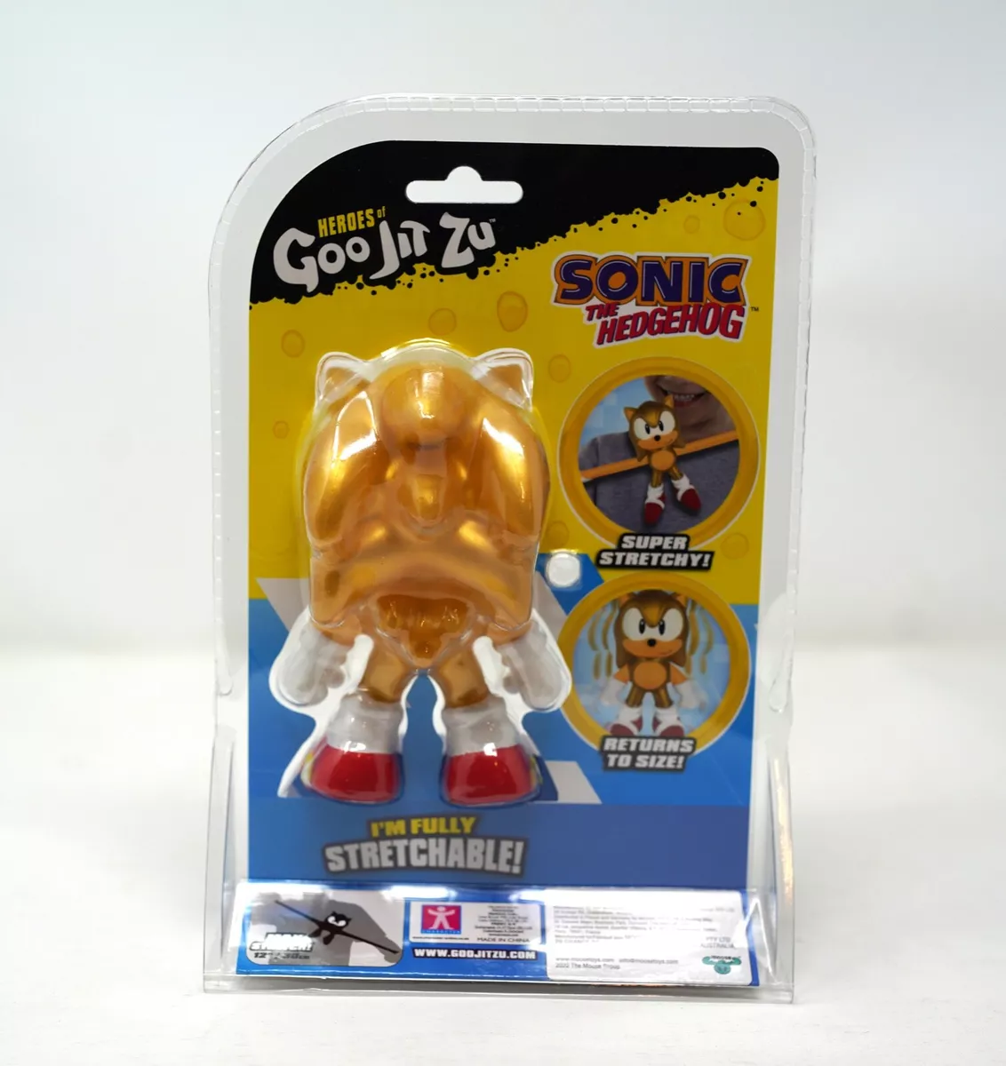 2022 Heroes of Goo Jit Zu Sonic the Hedgehog Classic Gold Stretch