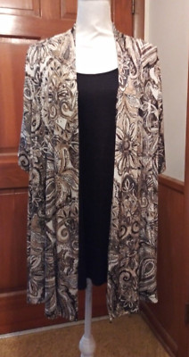 Laura Scott Woman 3X (24-26 W/M) 2 n 1 Blouse Short Sleeve Stretchy LS1X