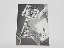 Solitaire Poker Game Gear Authentic Manual Only 