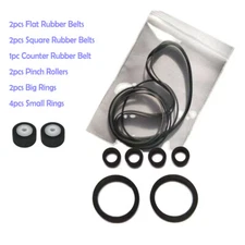 Rubber Tape Drive Belt & Pinch Roller & Idler Tires Set for Sharp GF-777 Walkman