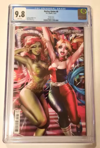 2021 DC HARLEY QUINN #8 VARIANT CGC 9.8 WHITE PAGES DERRICK CHEW POISON IVY