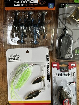 Fishing Tackle Lot All New, Pro Hook, Scented Craw, Spinnerbait, Buzzbait, Jig | eBay Fishing Tackle Lot All New, Pro Hook, Scented Craw, Spinnerbait, Buzzbait, Jig | eBay