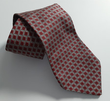 Vtg Brooks Brothers Silk Jacquard Tie 3.75" x 57" Burgundy Handmade USA