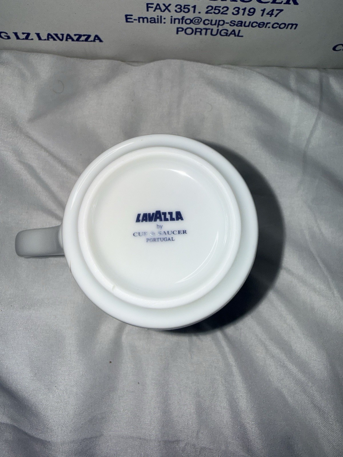 Set of 6 Lavazza Blu Collection Espresso Mugs Porcelain Cups White Portugal New