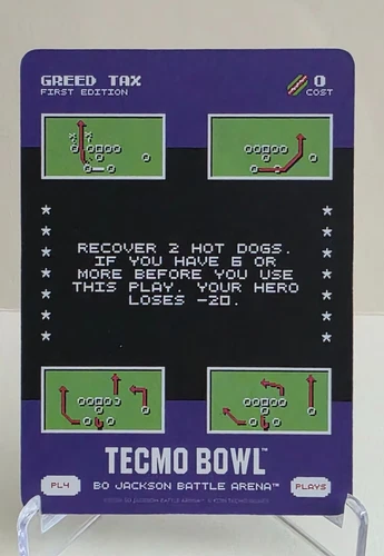 BO JACKSON BATTLE ARENA TECMO BOWL GREED TAX PLAY #PL4 SSP