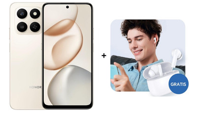 Honor 400 Smart 128 GB Gold Dual SIM + CHOICE X7 Lite In Ear white
