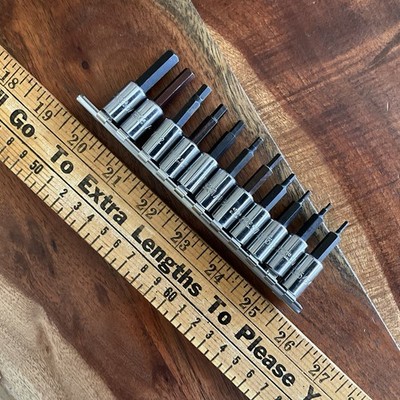 PROTO USA Professional Hex 1/4'' Drive Socket Bit Set 11 Piece