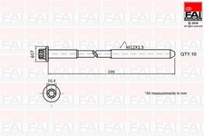 Zylinderkopfbolzen-Set FAI AutoParts B1756 für OE 11128513128