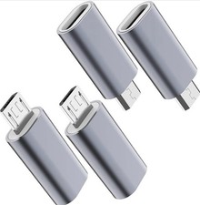 JXMOX USB C to Micro USB Adapter, 4-Pack Type C Female to Micro USB