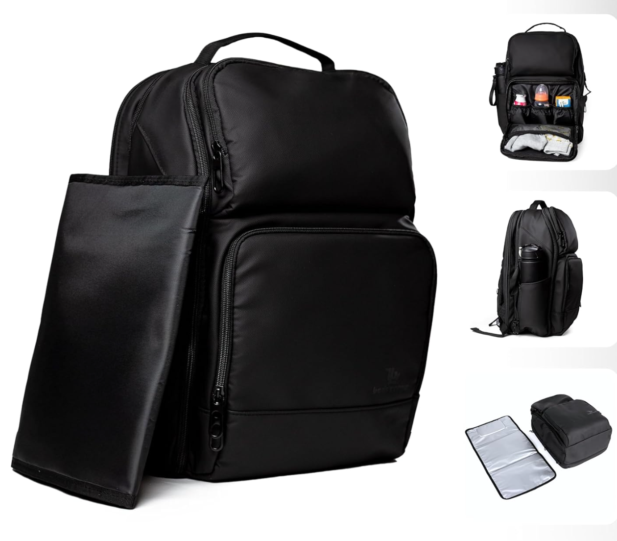 DIAPER BAG BACKPACK EXPANDABLE, DAY TRIP OR BABY BAG WITH USB PORT, CHANGING PAD-image
