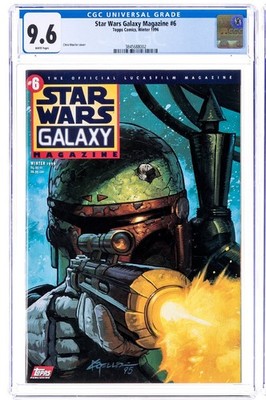Star Wars Galaxy Magazine #6 White Pages Boba Fett Cover Topps CGC 9.6 NM+ 1996
