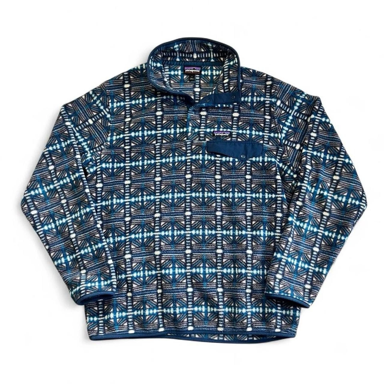 Patagonia Men’s Lt Weight Synchilla Snap-T Pullover Snow Beam Dark Natural Large