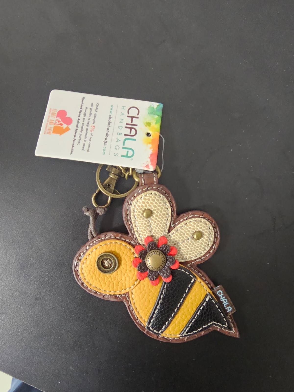 CHALA Whimsical Bee Key Fob Charm