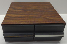 24 Cassette Tape Holder Wood Vintage