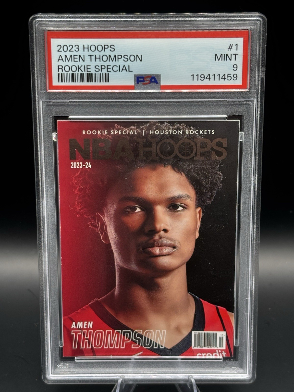 2023 NBA Hoops Amen Thompson Rookie Special #1 RC PSA 9 - Rockets
