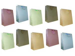 Geschenktaschen Geschenktüten Geburtstag Allgemein Streifen Klein-Groß 10er Set