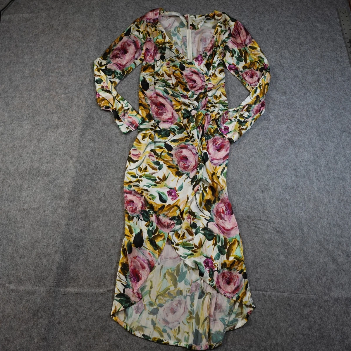 knee length dresses for ladies 1960s George Halley Silk and Velvet Ocher Renaissance Style Gown