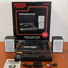 Victrola WSQK Stranger Things Bluetooth Turntable w/ Speakers, RCA  Headphone
