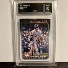 Shohei Ohtani 2024 Topps Update Japanese Born HR Record US123 GMA Grade 10 Gem