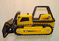 Vintage Yellow TONKA Bulldozer Toy Truck Pressed Steel Rubber Tracks Made in USA