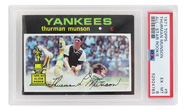 Thurman Munson 1971 Topps All Star Rookie Card #5 (2nd YR Card) - PSA 6 EX-MT (C)