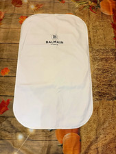 Balmain White Soft Garment Bag Suit Carrier, Zip Closure, Solid, 23-39 in