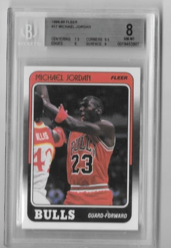 1988-89 Fleer Michael Jordan #17 BGS 8 NM-MT