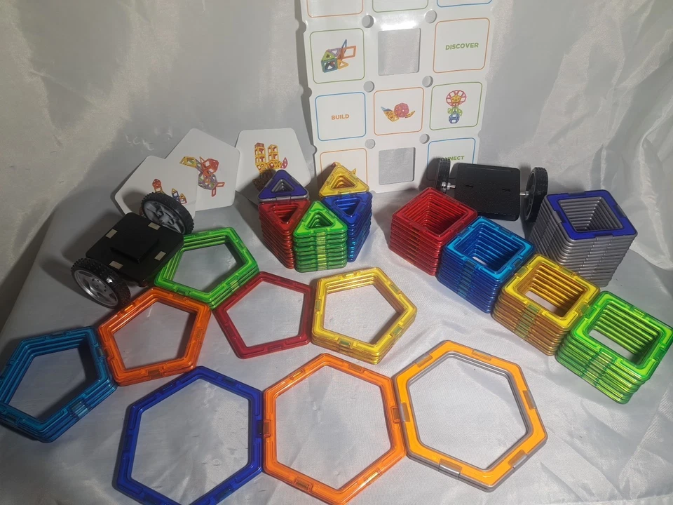 112 Piece Magformers Challenger Set  Magnetic Tiles STEM Toy Block Replacments - Image 4 of 4