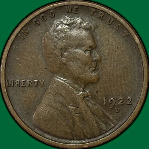 1922-D Lincoln Wheat Cent Near Extremely Fine XF/VF++ Coin #34859