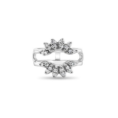 Vintage Diamant Ring Guard Enhancer 14k Weißgold