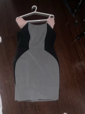Review Colour Block Bodycon Dress Size 14 – Grey Black Pink – Fitted Wiggle - Imagen 1 de 3