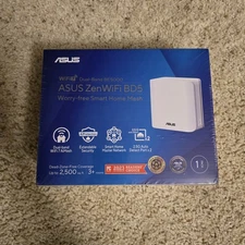 ASUS ZenWiFi BD5 Dual-Band WiFi 7 Mesh, 5000 Mbps, 2500 sq.ft, Dual 2.5G Ports