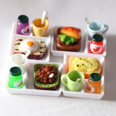 Miniatur Essen Frühstück Brot Küche Spiel für 1:12 Puppenhaus Lebensszene