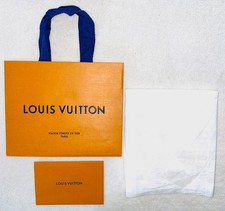 Authentic Louis Vuitton Small Shopping Gift Bag 10x8x6"  Damier Tissue  Card