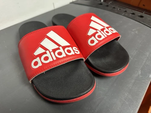 Adidas Adilette sandali comodi slide GY1947 rosso nero uomo taglia 8