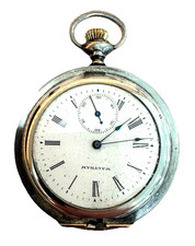 American Watch Co Waltham Fahys 18s Hunter Pocket Watch - Sterling Silver