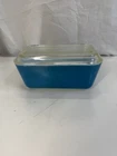 Vintage Blue Pyrex Refrigerator Dish 502-B With Lid 502-C