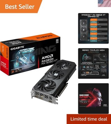 High-Performance Radeon RX 9060 XT 16G Graphics Card with WINDFORCE Cooling