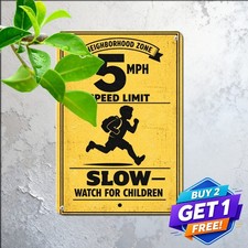 Speed Limit 5 Mph Aluminum Sign Weatherproof Outdoor Safety Notice 8x12
