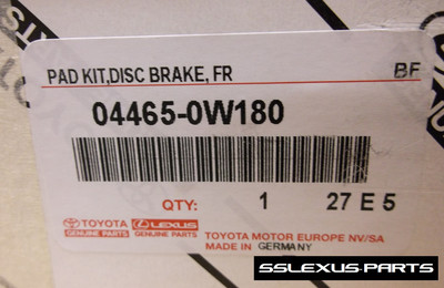 Lexus Toyota OEM 10-15 Ls460 Front-disc Brake Pads 044650W151 for 