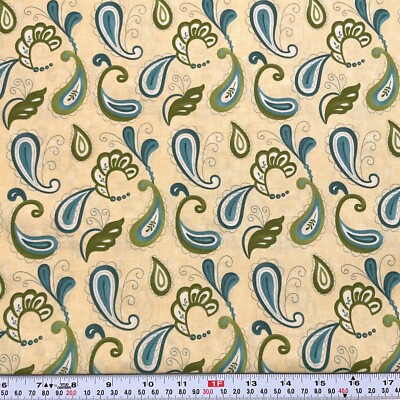 Plush by Sandy Gervais for Moda Paisley on Cream Cotton Fabric by the ...