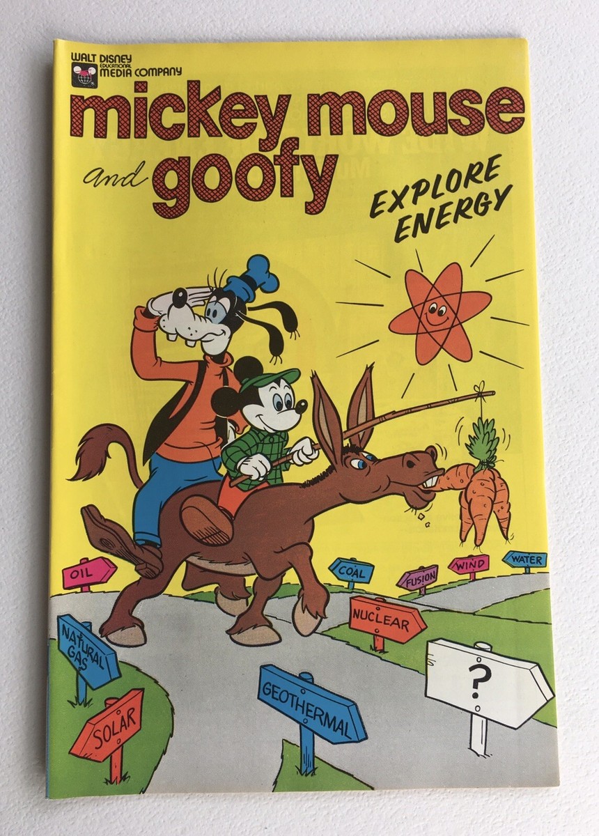 Vintage 1976 Mickey & Goofy Explore Energy Walt Disney Educational